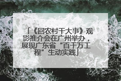 《回农村干大事》观影推介会在广州举办，展现广东省“百千万工程”生动实践