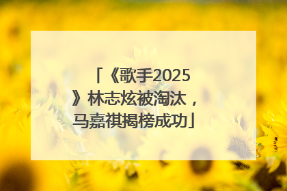 《歌手2025》林志炫被淘汰，马嘉祺揭榜成功