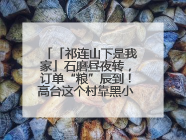 「祁连山下是我家」石磨昼夜转，订单“粮”辰到！高台这个村靠黑小麦面粉拿下成立来最大订单