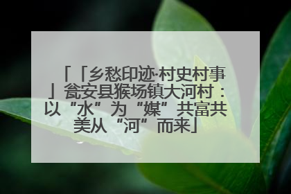 「乡愁印迹·村史村事」瓮安县猴场镇大河村：以“水”为“媒”共富共美从“河”而来