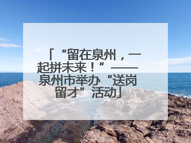 “留在泉州，一起拼未来！”——泉州市举办“送岗留才”活动