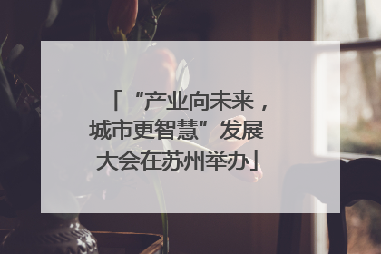 “产业向未来，城市更智慧”发展大会在苏州举办