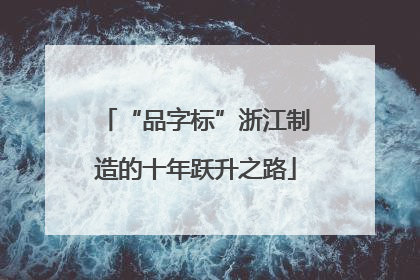 “品字标”浙江制造的十年跃升之路