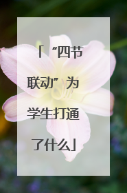 “四节联动”为学生打通了什么