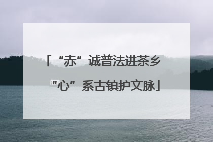 “赤”诚普法进茶乡 “心”系古镇护文脉