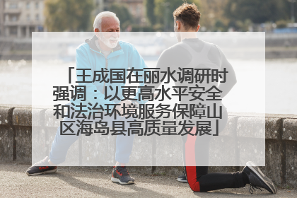 王成国在丽水调研时强调：以更高水平安全和法治环境服务保障山区海岛县高质量发展