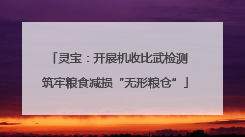 灵宝：开展机收比武检测 筑牢粮食减损“无形粮仓”