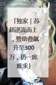 独家｜苏超逆流而上，赞助费飙升至300万，仍一席难求
