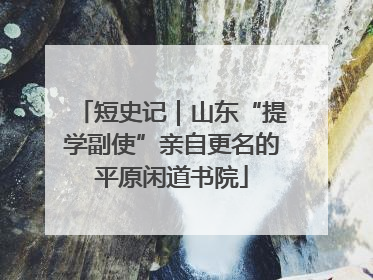 短史记｜山东“提学副使”亲自更名的平原闲道书院