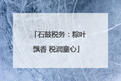 石鼓税务：粽叶飘香 税润童心