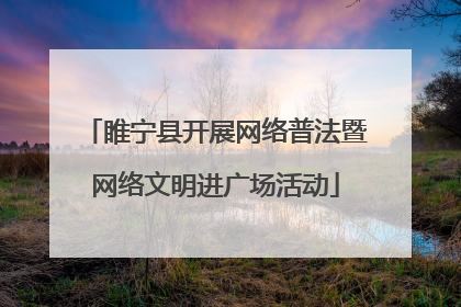 睢宁县开展网络普法暨网络文明进广场活动