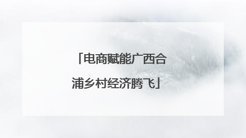 电商赋能广西合浦乡村经济腾飞