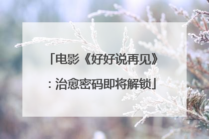 电影《好好说再见》：治愈密码即将解锁