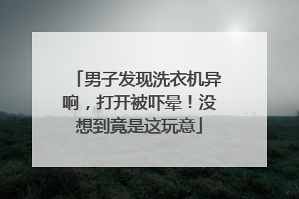 男子发现洗衣机异响，打开被吓晕！没想到竟是这玩意