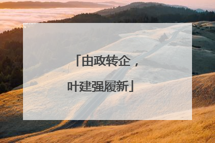 由政转企，叶建强履新