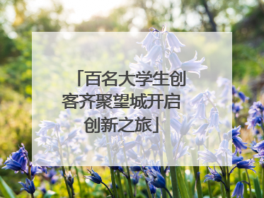 百名大学生创客齐聚望城开启创新之旅