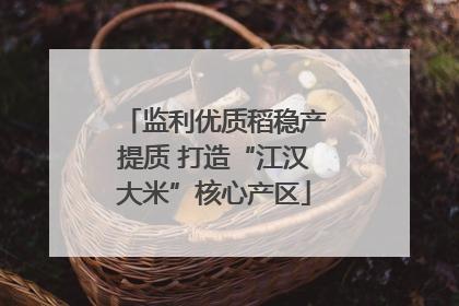 监利优质稻稳产提质 打造“江汉大米”核心产区