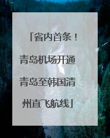 省内首条！青岛机场开通青岛至韩国清州直飞航线