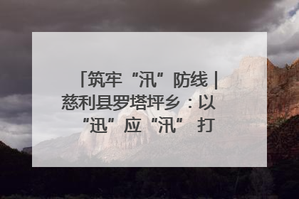 筑牢“汛”防线｜慈利县罗塔坪乡：以“迅”应“汛” 打赢暴雨防御战