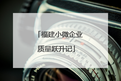 福建小微企业质量跃升记