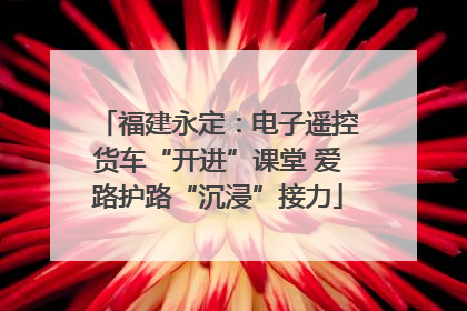 福建永定：电子遥控货车“开进”课堂 爱路护路“沉浸”接力