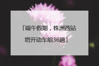 端午假期，株洲西站增开动车组36趟