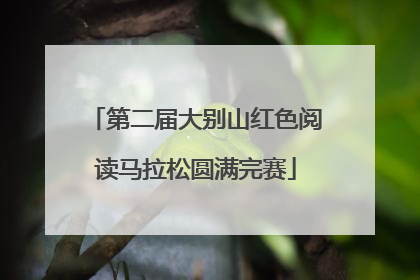 第二届大别山红色阅读马拉松圆满完赛