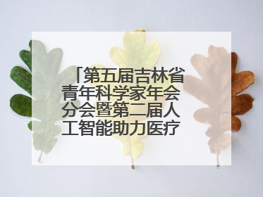 第五届吉林省青年科学家年会分会暨第二届人工智能助力医疗卫生事业发展大会在长春召开