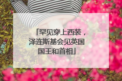 罕见穿上西装，泽连斯基会见英国国王和首相