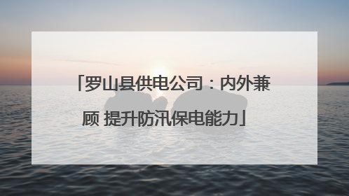 罗山县供电公司：内外兼顾 提升防汛保电能力