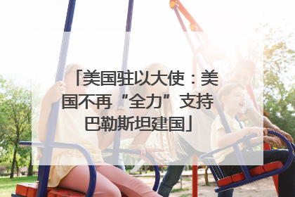 美国驻以大使：美国不再“全力”支持巴勒斯坦建国