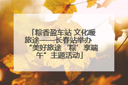 粽香盈车站 文化暖旅途——长春站举办 “美好旅途‘粽’享端午”主题活动