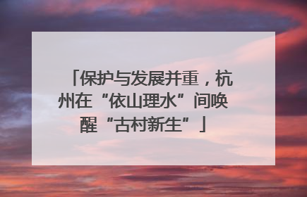 保护与发展并重，杭州在“依山理水”间唤醒“古村新生”