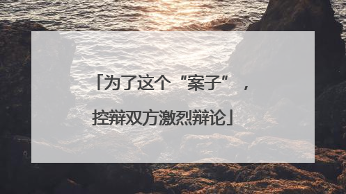 为了这个“案子”，控辩双方激烈辩论