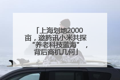 上海划地2000亩，邀腾讯小米共探“养老科技蓝海”，背后商机几何