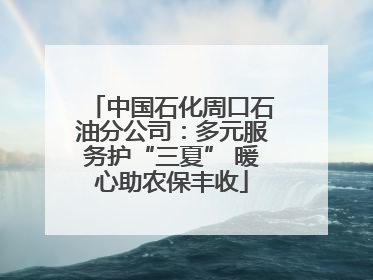 中国石化周口石油分公司：多元服务护“三夏” 暖心助农保丰收