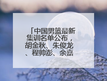 中国男篮最新集训名单公布，胡金秋、朱俊龙、程帅澎、余嘉豪再次入选