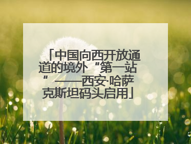 中国向西开放通道的境外“第一站”——西安·哈萨克斯坦码头启用