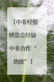 中非经贸博览会尽显中非合作“热度”