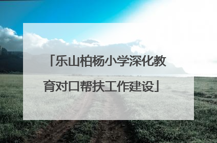 乐山柏杨小学深化教育对口帮扶工作建设
