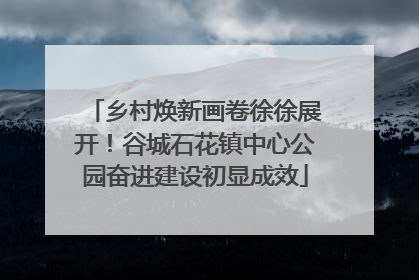 乡村焕新画卷徐徐展开！谷城石花镇中心公园奋进建设初显成效