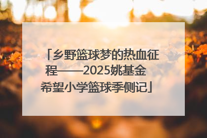 乡野篮球梦的热血征程——2025姚基金希望小学篮球季侧记