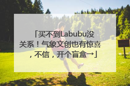 买不到Labubu没关系！气象文创也有惊喜，不信，开个盲盒→