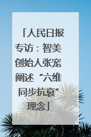 人民日报专访：智美创始人张宠阐述“六维同步抗衰”理念