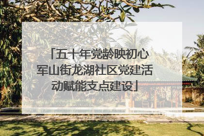 五十年党龄映初心 军山街龙湖社区党建活动赋能支点建设