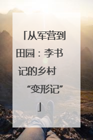 从军营到田园：李书记的乡村 “变形记”