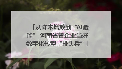 从降本增效到“AI赋能” 河南省管企业当好数字化转型“排头兵”