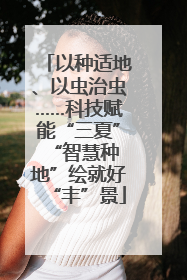 以种适地、以虫治虫……科技赋能“三夏” “智慧种地”绘就好“丰”景