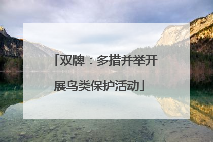 双牌：多措并举开展鸟类保护活动