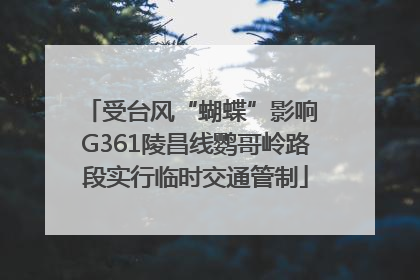 受台风“蝴蝶”影响 G361陵昌线鹦哥岭路段实行临时交通管制